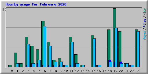 Hourly usage for February 2026
